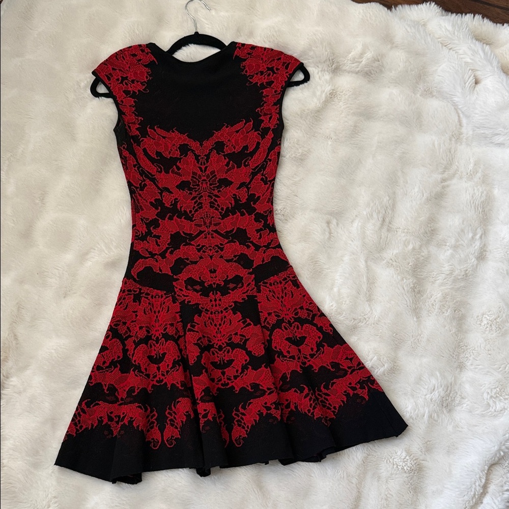 RVN Red and Black Patterned Dress - Picture 2 of 3